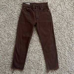 GAP Cheeky Straight High Rise Jeans - Brown size 25/0P